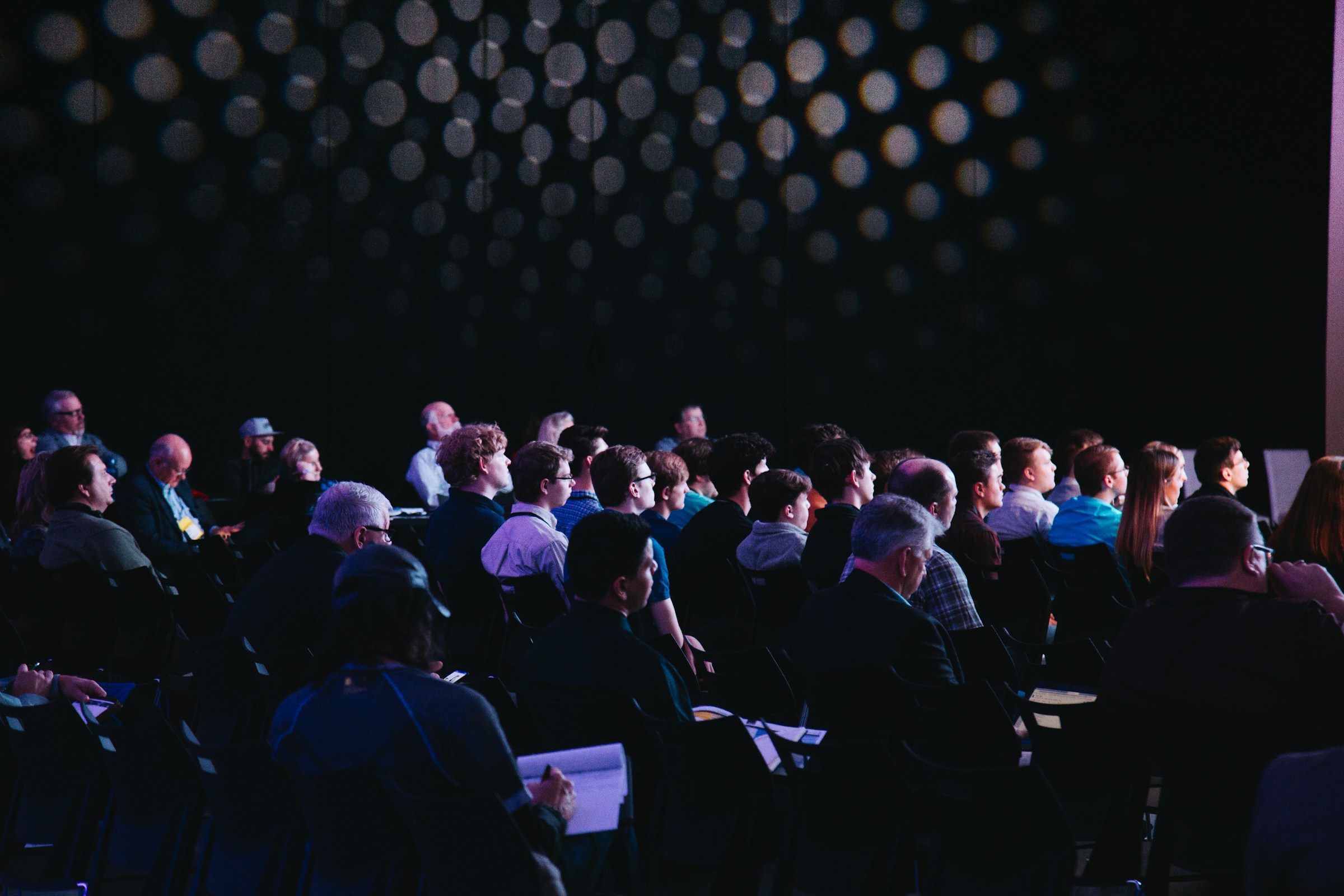 People attending a commerce conference